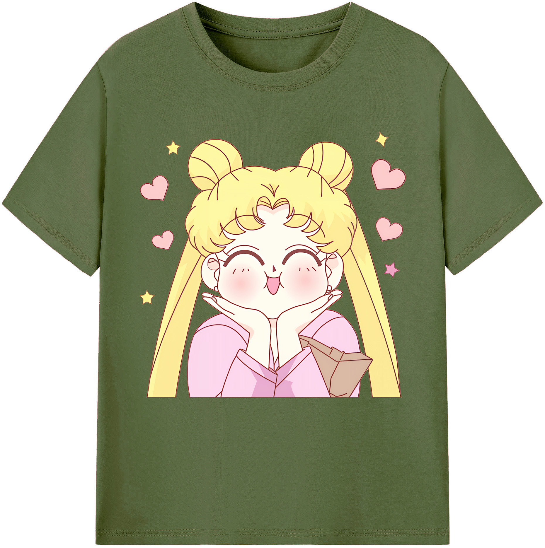 （画像用） 美少女戦士セーラームーン 愛野 美奈子 あいの みなこ Sailor Moon Aino Minako 綿100％半袖Tシャツ（フロントプリント）